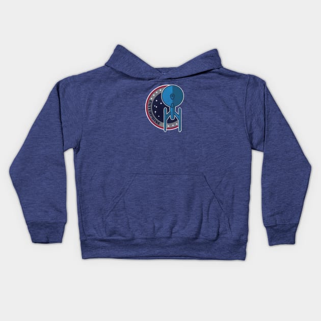 VINTAGE ENTERPRISE PATCH V3 Kids Hoodie by JWDesigns